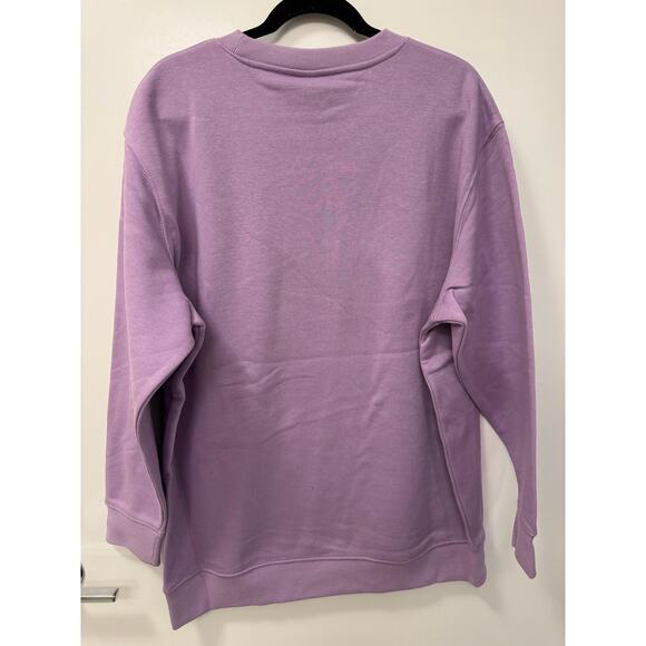 NWT New York Unisex 2XL Purple Fleece Lined Cotton Embroidered Crew Sweatshirt - Picture 5 of 5